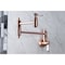 Kingston Brass KS310PLAC Restoration Wall Mount Pot Filler Kitchen Faucet, Copper KS310PLAC - alternate 4